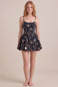 Noir Wildflower Floral Dress — Regular Mini, front