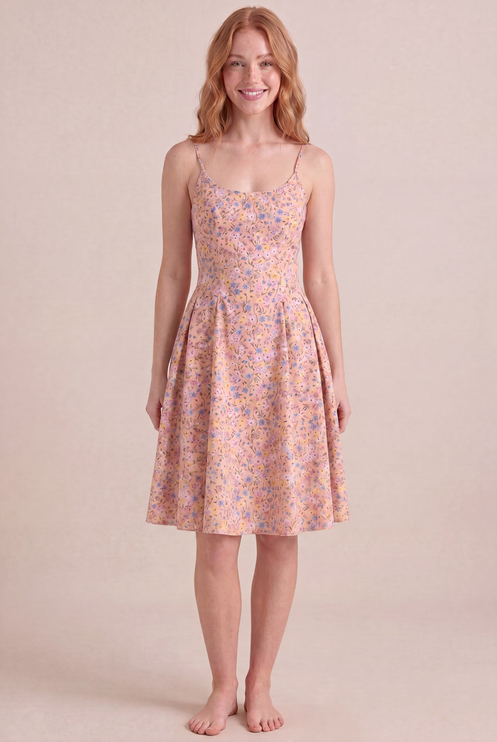 Bridgerton Ditsy Floral Dress — Regular Midi, front