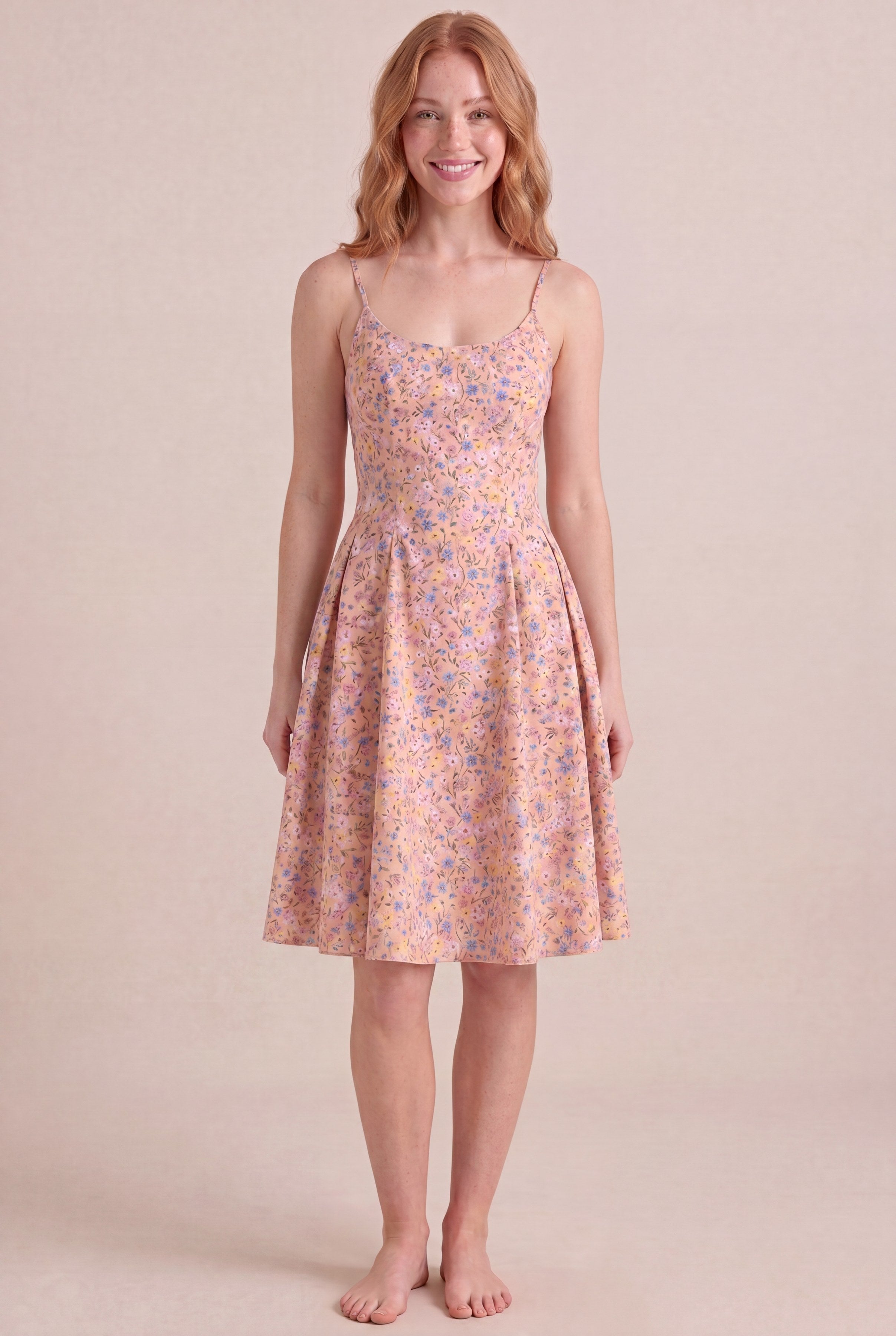 Bridgerton Ditsy Floral Dress — Regular Midi, front