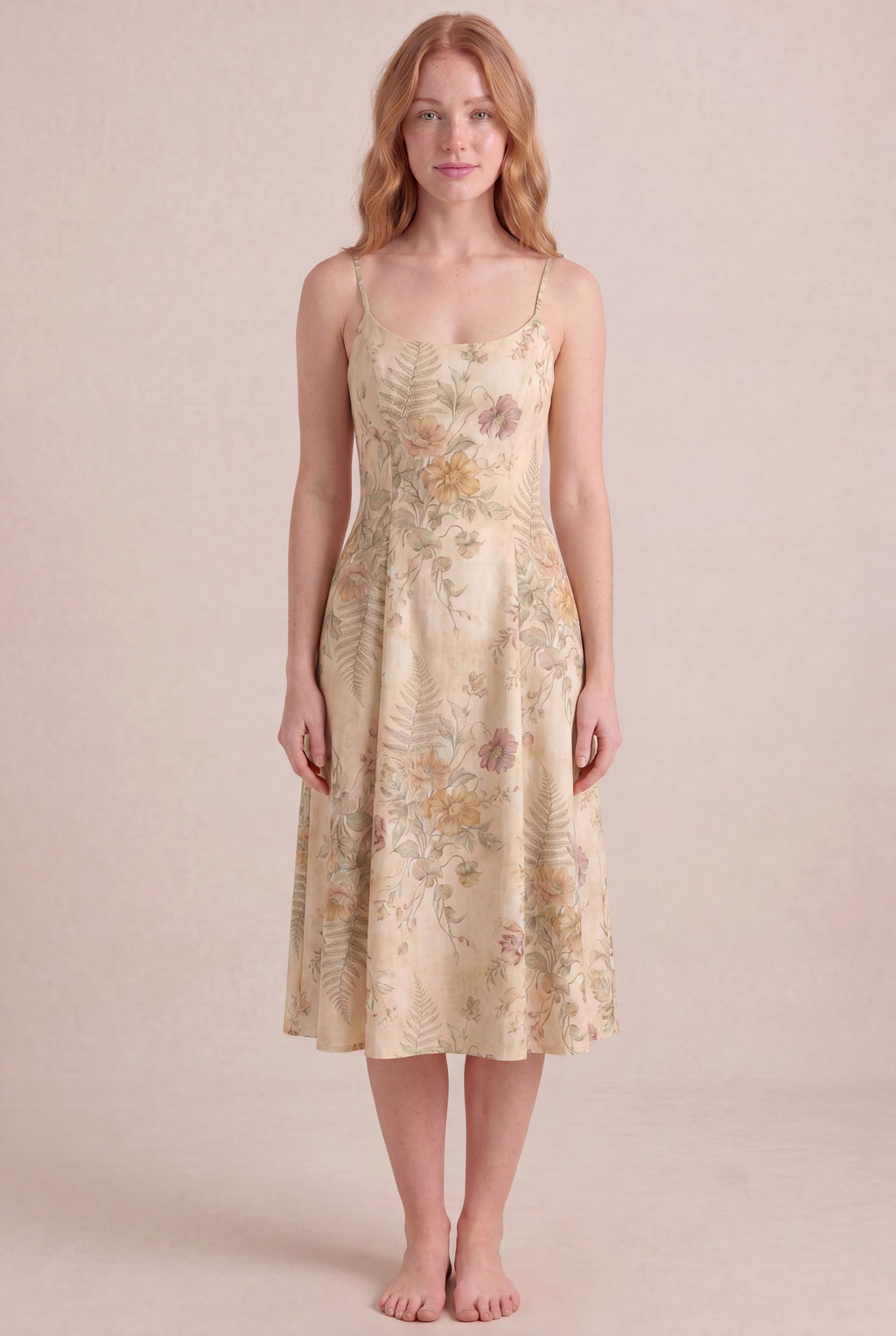Wildflower Press Floral Dress — Regular Midi, front