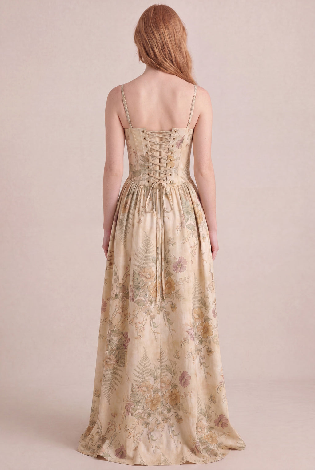 Wildflower Press Floral Dress — Corset Maxi, back