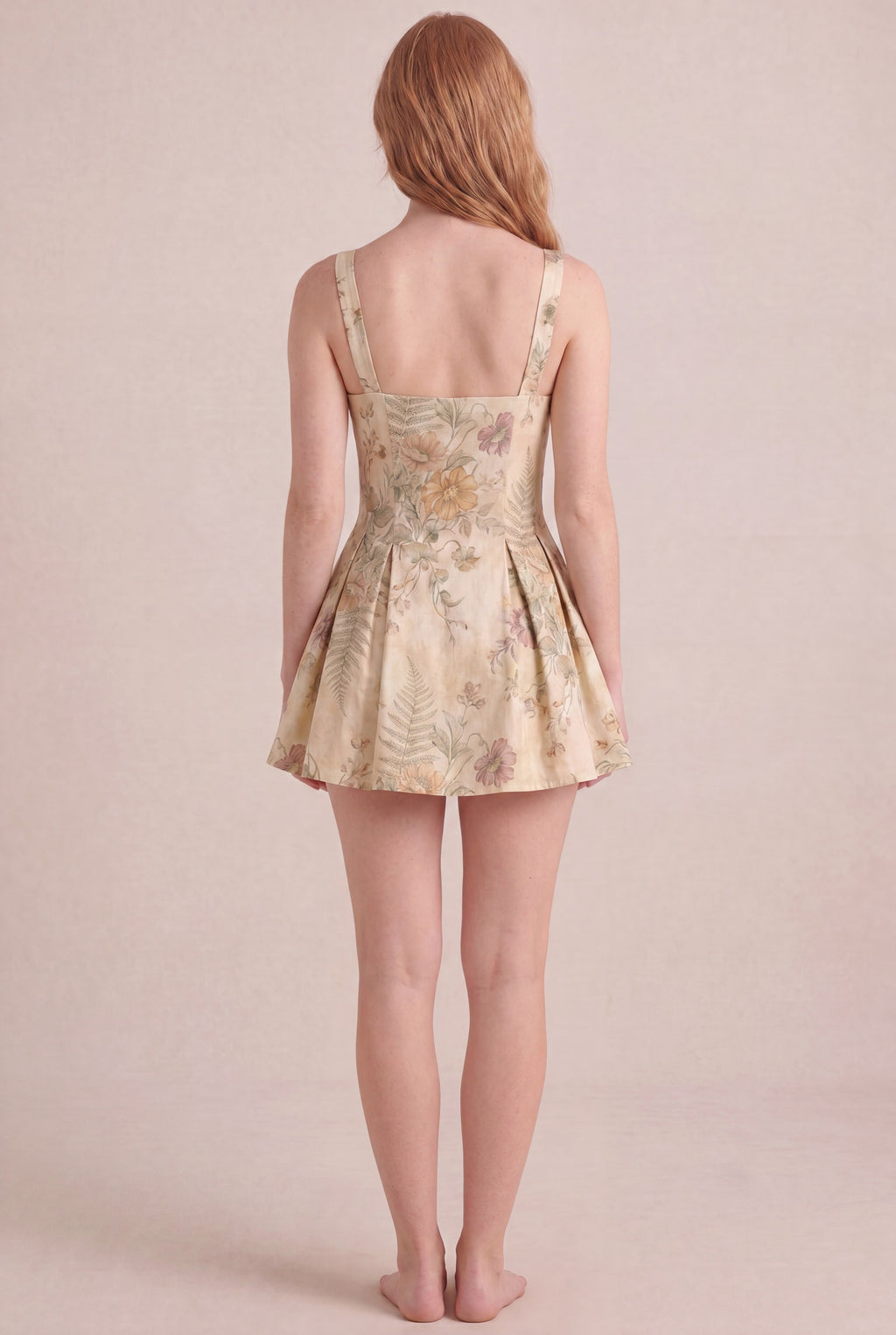 Wildflower Press Floral Dress — Square Neck Mini, back