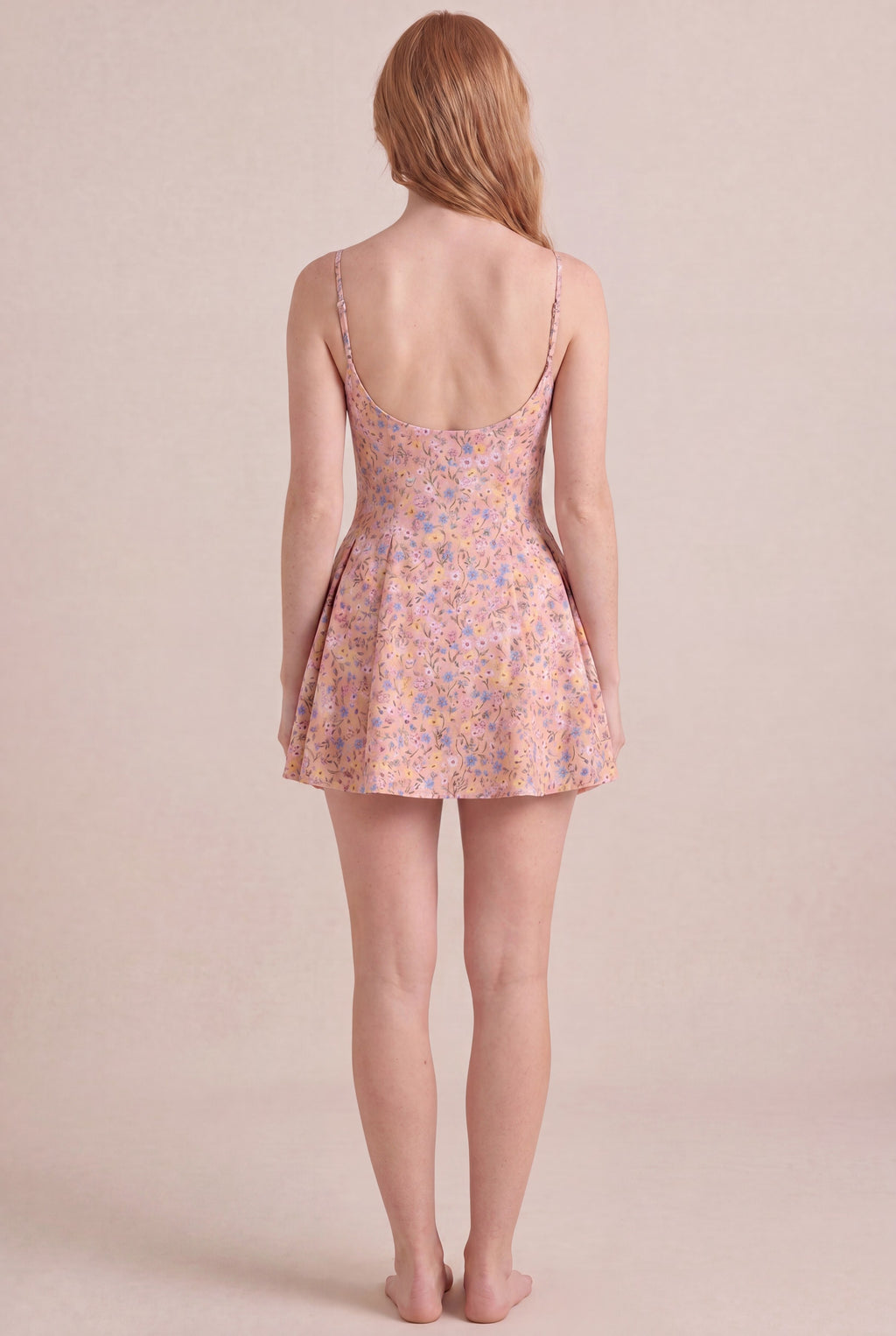 Bridgerton Ditsy Floral Dress — Bodycon Mini, back
