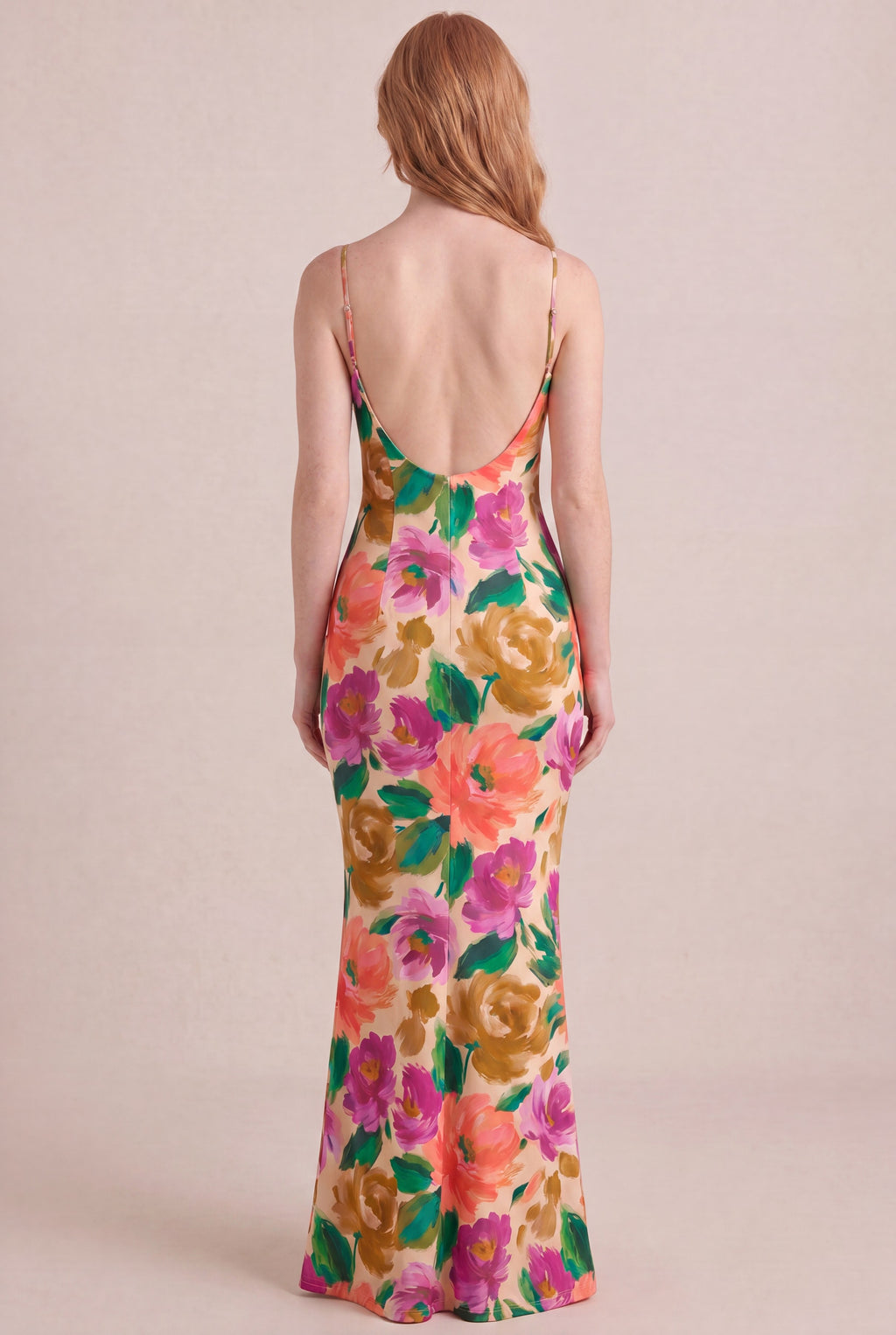 Atelier Bloom Floral Dress — Bodycon Maxi, back