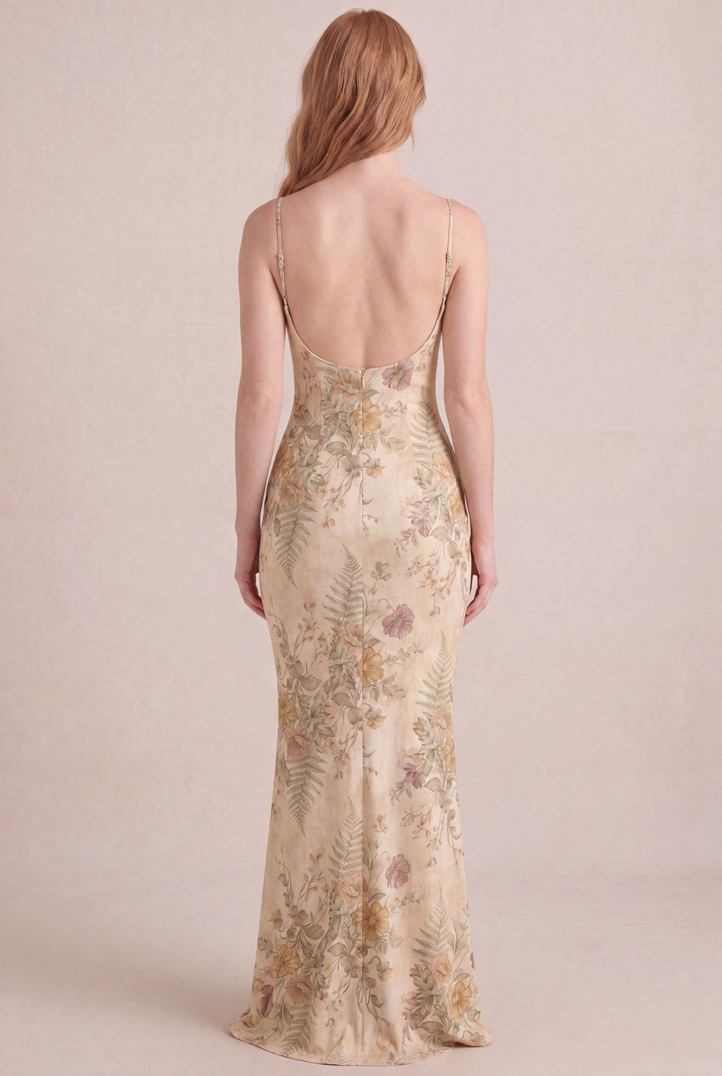 Wildflower Press Floral Dress — Bodycon Maxi, back