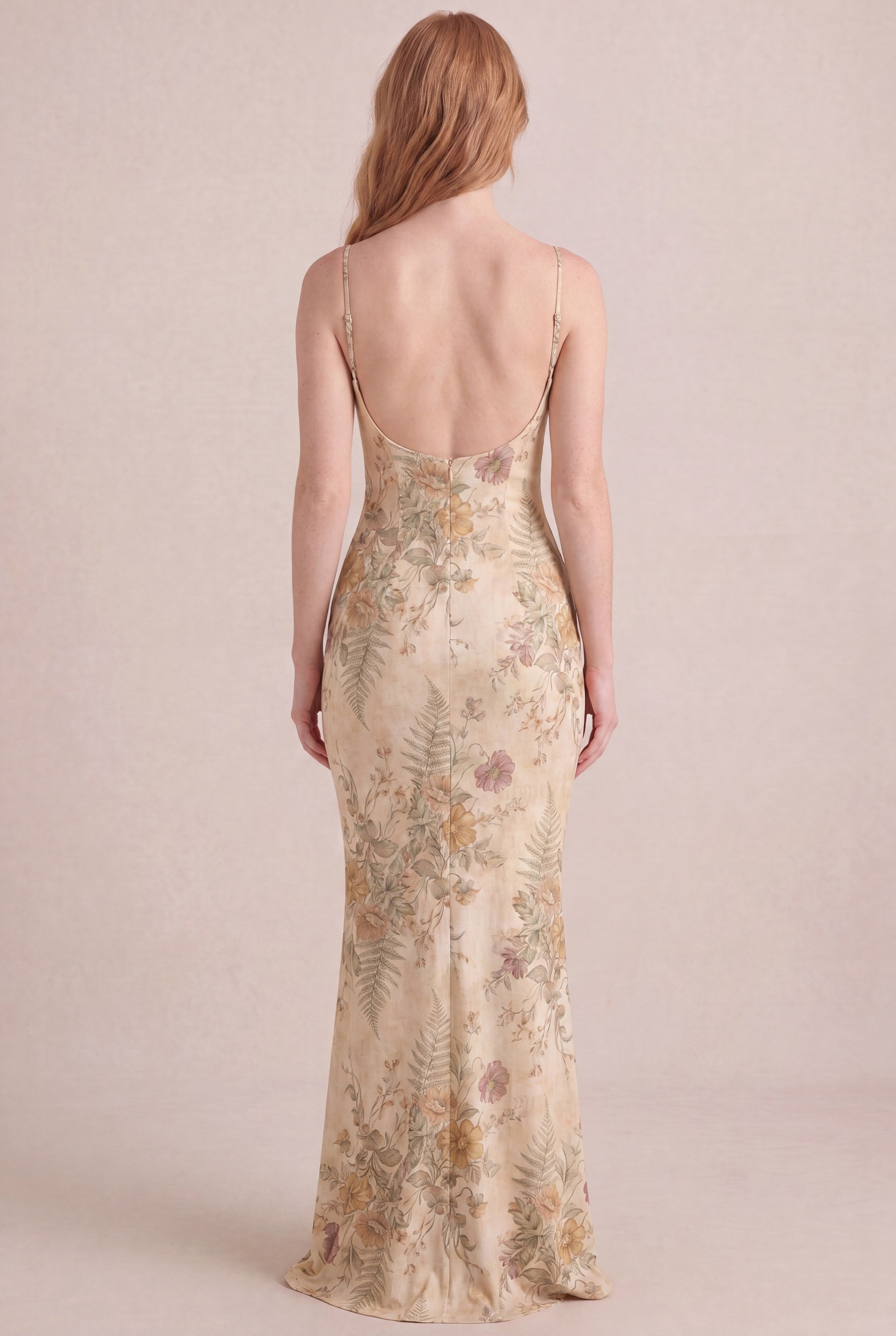 Wildflower Press Floral Dress — Bodycon Maxi, back
