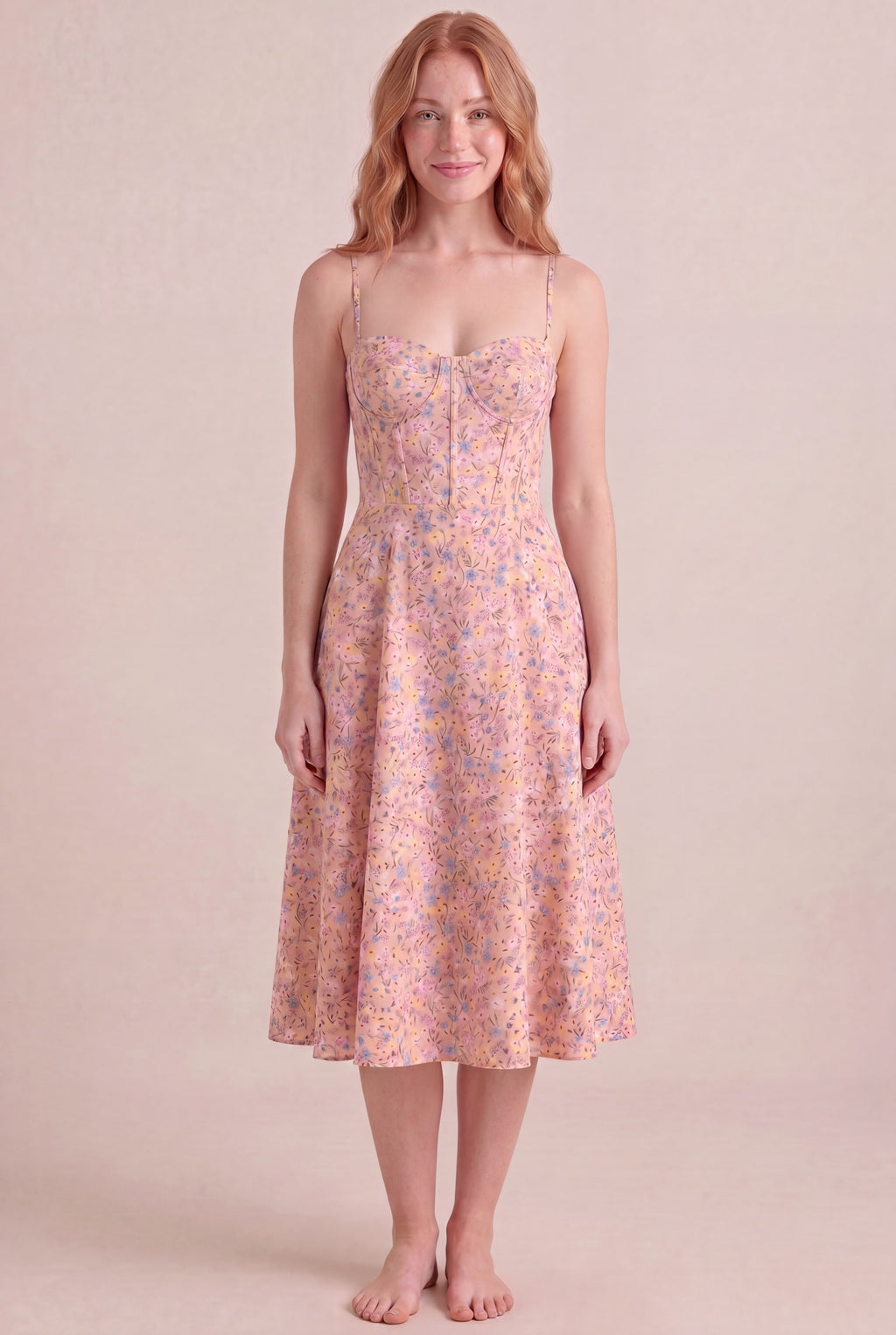 Bridgerton Ditsy corset midi front